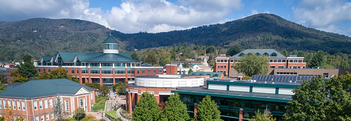 aerial view of Appalachian State University
